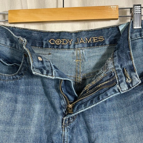 Cody James Mens Jeans Blue Denim Straight Leg W30 L32 Cotton Western Rodeo - Picture 3 of 16